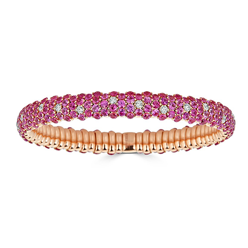 18K Ruby & Diamond Expandable Bracelet